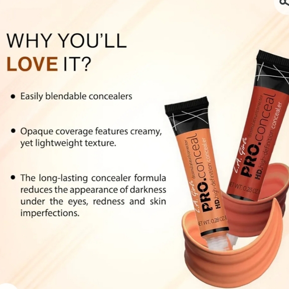 Lot of 2 L.A. Girl Hd Pro Conceal Reddish Corrector Concealer 0.28 oz New Sealed - Picture 4 of 8